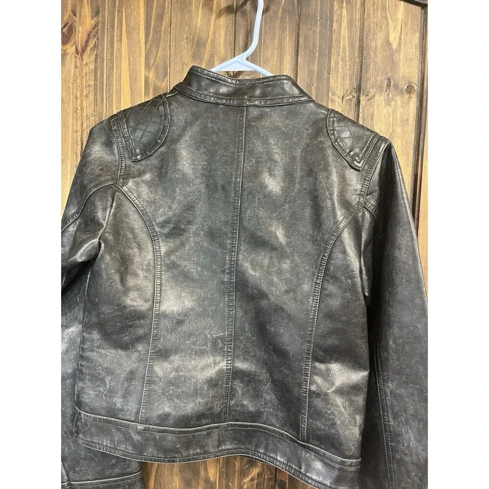 Vintage Frida G Faux Leather Motorcycle Jacket Women’s Large